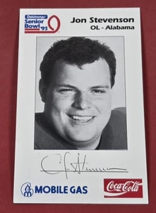 Jon Stevenson RC 1995 Senior Bowl Alabama Crimson Tide Rookie Card Roll Tide - Picture 1 of 2