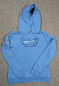 Patagonia Hoodie Damen Small Live Simply Market Bike Midweight Sky Blue - Bild 1 von 10