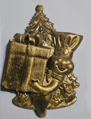  PILLSBURY DOUGHBOY POPPIN' FRESH CHRISTMAS FAUX BRASS MAGNET Willabee & Ward - Image 1 of 3
