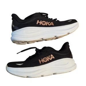 Hoka One One Bondi 9 Womens Size 9.5B Running Shoes Black  Rose Gold No Insoles - Picture 1 of 8