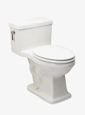 Asiento de inodoro de plástico de cierre lento Waterworks Alden - blanco brillante (solo asiento) Foto 1 de 4