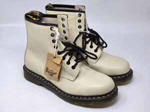 Dr. Martens 1460 Pascal Vintage Taupe Leather Boots Size Women’s 9 Men's 8 - Picture 1 of 6