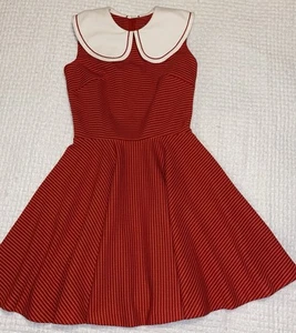 Vintage 1970’s Dress Red White Dots Polyester Cute Stylish EUC - Picture 1 of 3