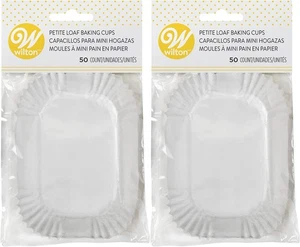Wilton 50 unidades blancas pequeñas tazas para hornear pan, 3 1/4 x 2 pulgadas (paquete de 2) - Imagen 1 de 3