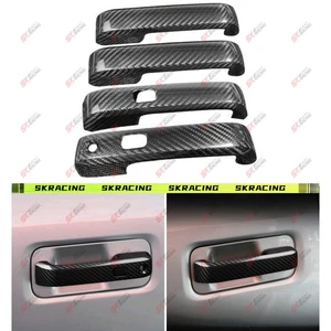 4PCS Real Carbon Fiber Exterior Door Handle Cover Trim for Ford F-150 2015-2020 - Imagen 1 de 21