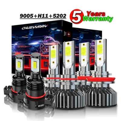 Combo 6x faros LED Hi-Lo + bombillas antiniebla 6000 k para Dodge Journey 2010-2019 Foto 1 de 4