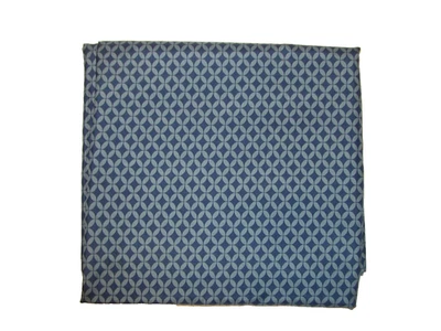 Mainstays (1) KING FLAT SHEET Microfiber Diamond Blue Geometric, A+ - Image 1 of 4
