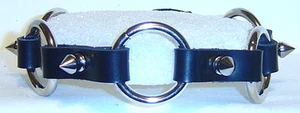 "Collar de gargantilla de cuero premium de 1/2" juntas tóricas pequeñas picas ¡elige entre 7 colores! - Imagen 1 de 5