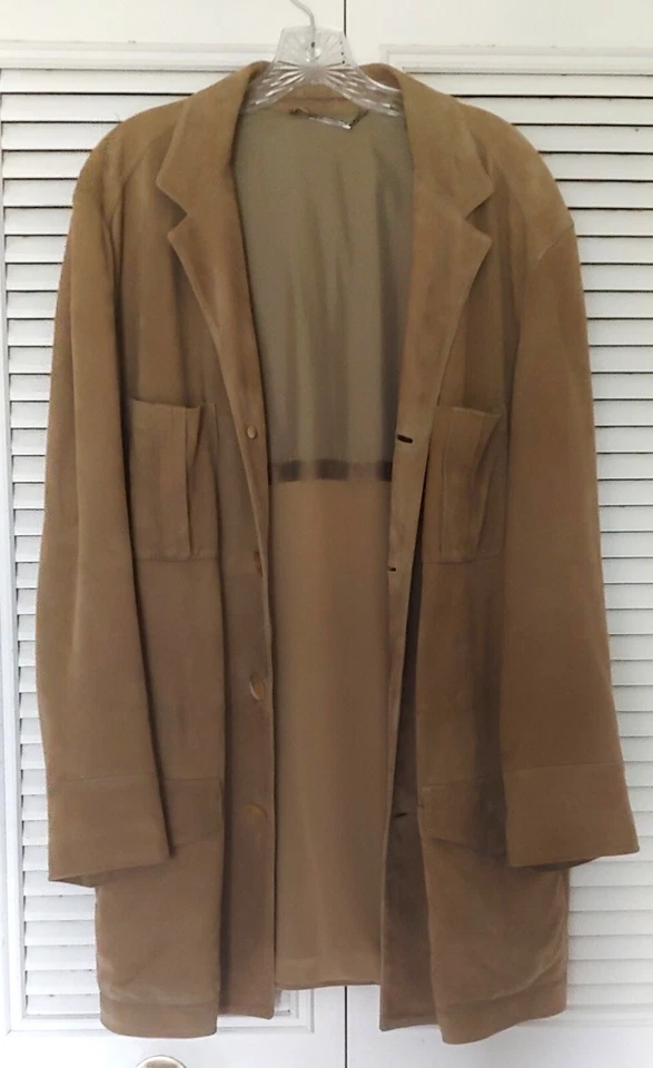 Lamatta Mens Italian Suede Jacket EU Size 52 US M. - Image 1 of 4