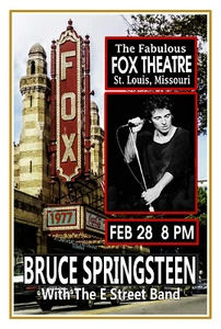 BRUCE SPRINGSTEEN 1977 Concert Poster FOX THEATRE Saint. Louis Missouri - Picture 1 of 2