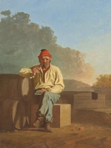 Mississippi Boatman de George Caleb Bingham Giclee estampado artístico + envío gratuito - Imagen 1 de 3