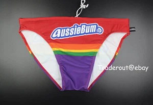 AussieBum Mens Red Swish Max Swim brief bikini Swimwear Size M L - Picture 1 of 12