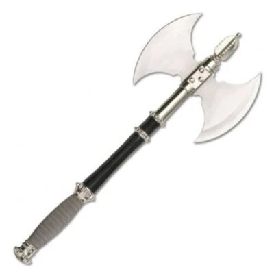 SNAKE EYE TACTICAL 21" Double Blade Medieval Fantasy Fighting Axe with Plaque