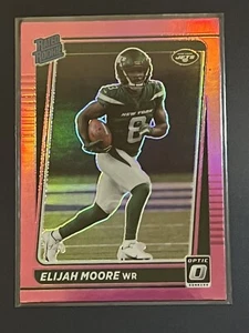 2021 DONRUSS OPTIC RATED ROOKIE PINK PRIZM ELIJAH MOORE RC - Jets/Browns - Picture 1 of 2