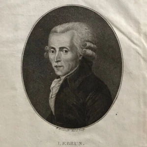 François Bonneville — Lebrun [Le Brun] (1739-1824) — eau forte au pointillé 1790 - Picture 1 of 3