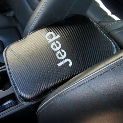 X1 For JEEP Carbon Fiber Car Center Console Armrest Cushion Mat Pad Cover New - Image 1 of 4