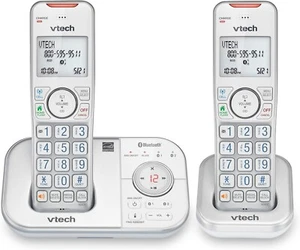 VTech VS112-27 2 Handset Cordless Phone with Answering Machine Bluetooth - Picture 1 of 13