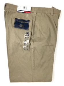 Tommy Hilfiger NWT Vtg Mens Flat Front Cotton Khaki Pants Size **34×32 SEE BELOW - Picture 1 of 10