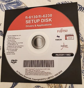 Fujitsu fi-6230 & fi-6130 Scanner Software and Drivers Disk (CD) for Windows - Picture 1 of 1