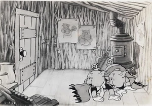 Very Rare Original Three Little Pigs - 1933 UNITED ARTISTS Theater Lobby Still - Picture 1 of 3