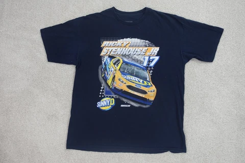 Nascar Ricky Stenhouse Jr. #17 Shirt Adult XL Black Graphic Sunny D Logo Men's Cover