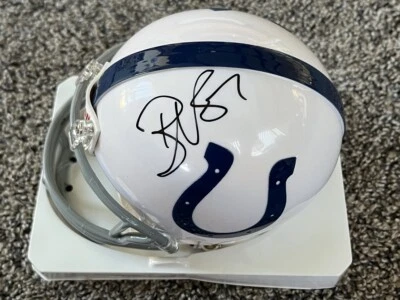 *REGGIE WAYNE*签名*亲笔签名*印第安纳波利斯*COLTS*MINI*HELMET*NFL*真品证明* — 第 1/4 张图片