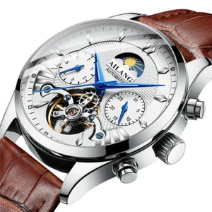 AILANG Men's Multifunction Calendar Tourbillon Automatic Mechanical Wristwatch - Picture 1 of 14