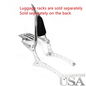 For Indian Scout Sixty 2015-2023 Passenger Sissy Bar Backrest With luggage rack - Bild 1 von 21