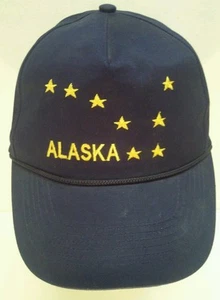 Sombrero Alaska Azul Bordado Estrellas Doradas Snapback Ketchikan Dockside Exclusivo - Imagen 1 de 7