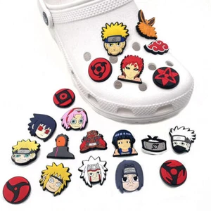 20Pcs Naruto Anime Shoes Charms Croc Shoes Pins Jibbitz Accessories Decoration - Picture 1 of 8