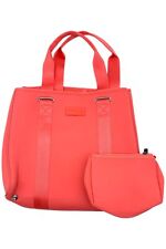 Preen and Co. Neoprene Tote with Removable Pouch Coral