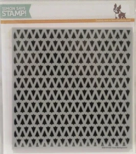 Simon Says Stempel BÄUME HINTERGRUND Stempel NEU 6x6 Weihnachtsbäume - Bild 1 von 2