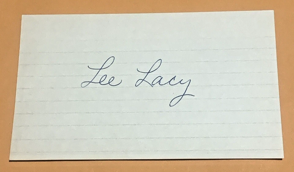 VINTAGE Lee Lacy Los Angeles Dodgers Autographed Signed 3x5 Index Card - Image 1 of 1