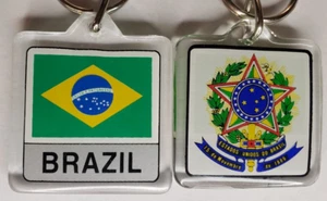 República Federativa do Brasil,Federative Republic of Brazil Seal&Flag Key Chain - Picture 1 of 3