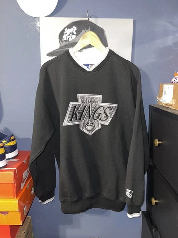 Vintage 90's Los Angeles Kings Starter CREWNECK Sweatshirt Large vtg hockey Cover