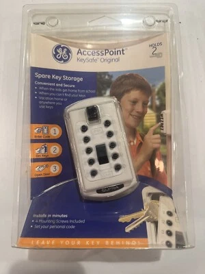 White Slim Lock Box with Easy Set Combination - Perfect for Home & Office - Image 1 of 2