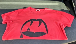 Red Saint Laurent Vampire Teeth Blood Luster Men's XS - Picture 1 of 2