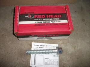 Box mit 10 ITW Rotkopf LDT-3444 LDT Anker 3/4" x 4-1/2" Sechskant-Unterlegscheibenkopf - Bild 1 von 4