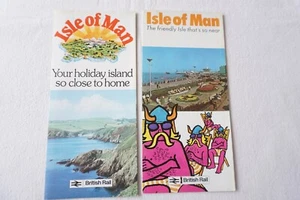 Publicidad ferroviaria de viajes de vacaciones Isla de Man x2 - Imagen 1 de 5
