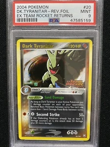 2004 Pokemon EX Team Rocket Returns Dark Tyranitar Reverse Foil 20/109 PSA 9 - Picture 1 of 2