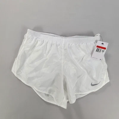 Nike Shorts Womens Large White Dri-Fit Tempo Lined Athletic Outdoors Ladies - Image 1 of 4