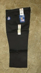 DICKIES Girls Jr Black Uniform Capri Sz 13 Boot Cut Waist 34" x Inseam 22"  - Picture 1 of 10