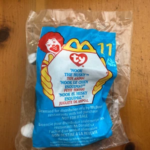 Vintage McDonalds Nook The Husky #11 ty Teenie Beanie Baby 1999 NEW - Picture 1 of 9