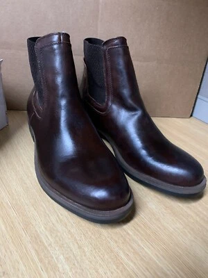 Calvin Klein Jeans Ronnie Slip-On Boots Leather Dark Brown 10 M - Image 1 of 4