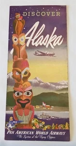 Vintage Alaska Travel Brochure 1947 Pan American World Airways Flying Clippers - Picture 1 of 5