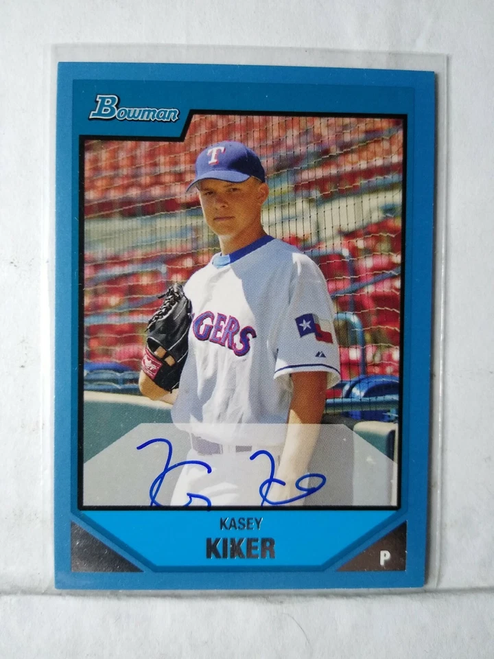 2007 (RANGERS) Bowman Prospects Blue #BP116 Kasey Kiker AUTO 179/500 MINT F3862 - Image 1 of 1
