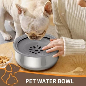 135oz Dog Water Bowl 4L No- Spill Large Capacity Spill Proof Slow Pet Water Feed - Picture 1 of 13