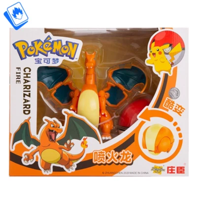 Action Figure Pokémon Charizard Pokeball 13cm STATUA DA COLLEZIONE Anime - Immagine 1 di 4