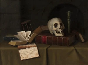 William Michael Harnett : "Memento Mori, 'To This Favour'" � Fine Art Print - Picture 1 of 7