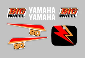 Red graphics kit fits Yamaha 1987 BW80 BIG WHEEL decals stickers BW 80 - Foto 1 di 3